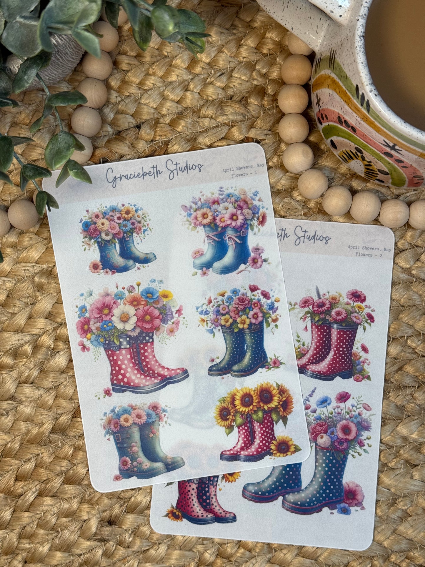 April Showers - May Flowers - Deco Stickers