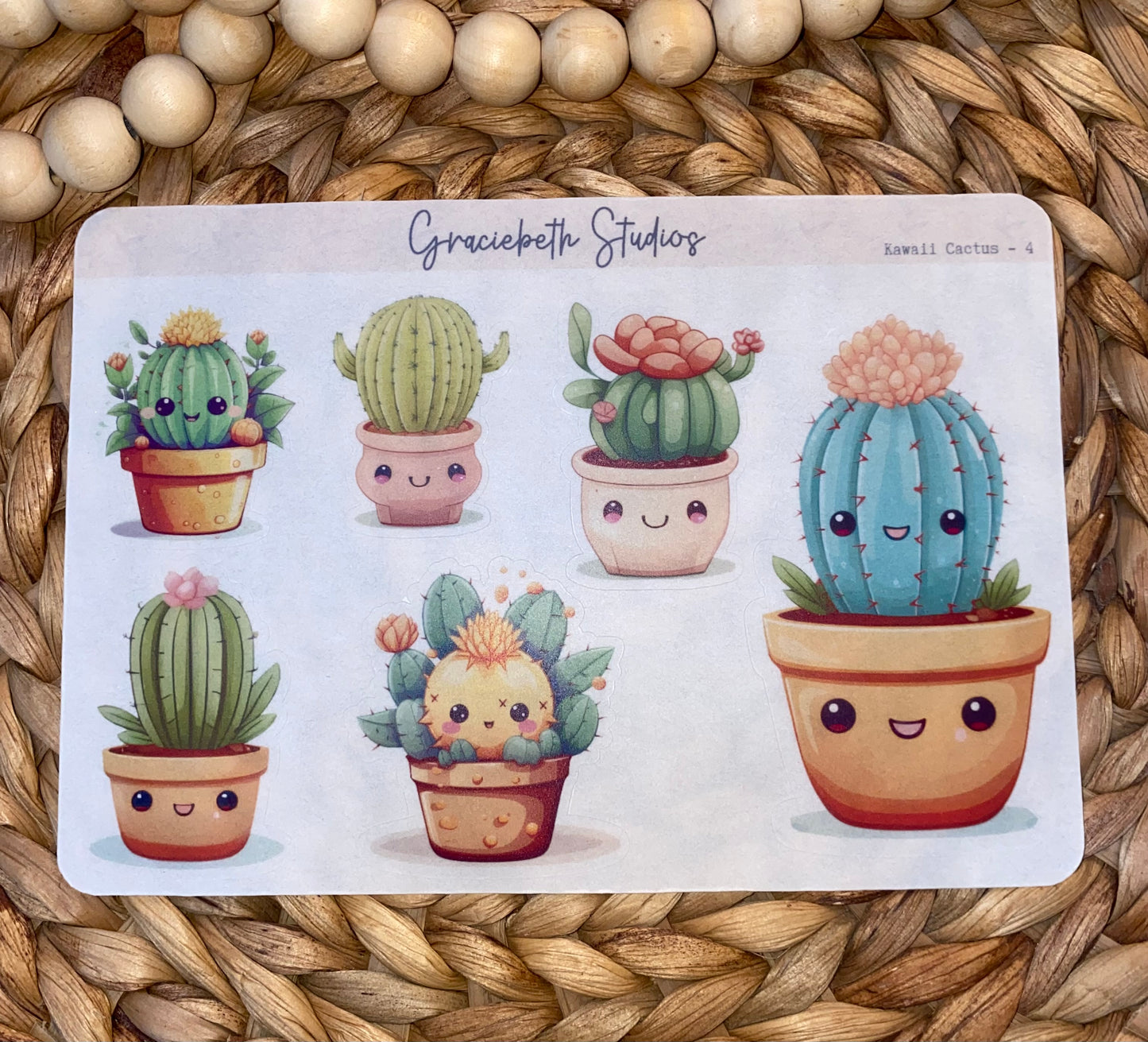 Kawaii Cactus Deco Stickers