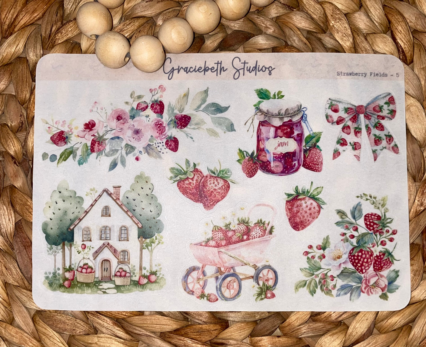Strawberry Fields Deco Stickers