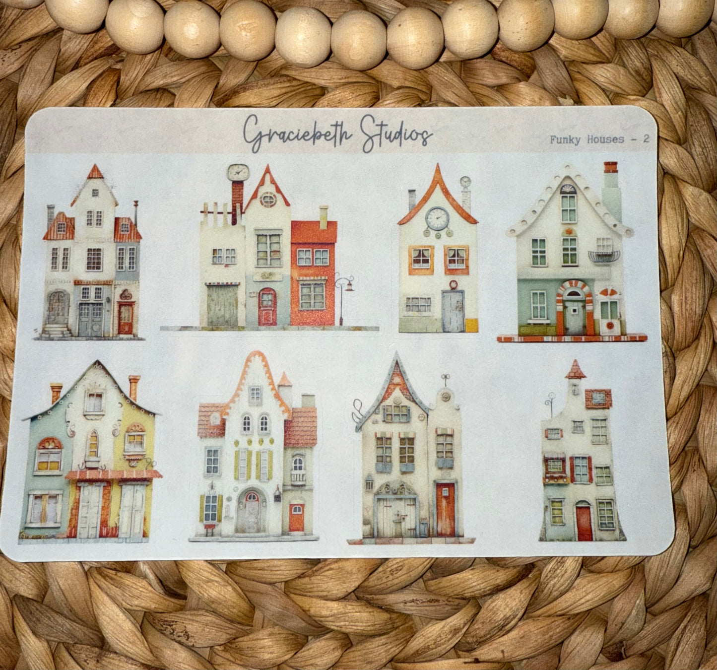 Funky Houses Deco Stickers
