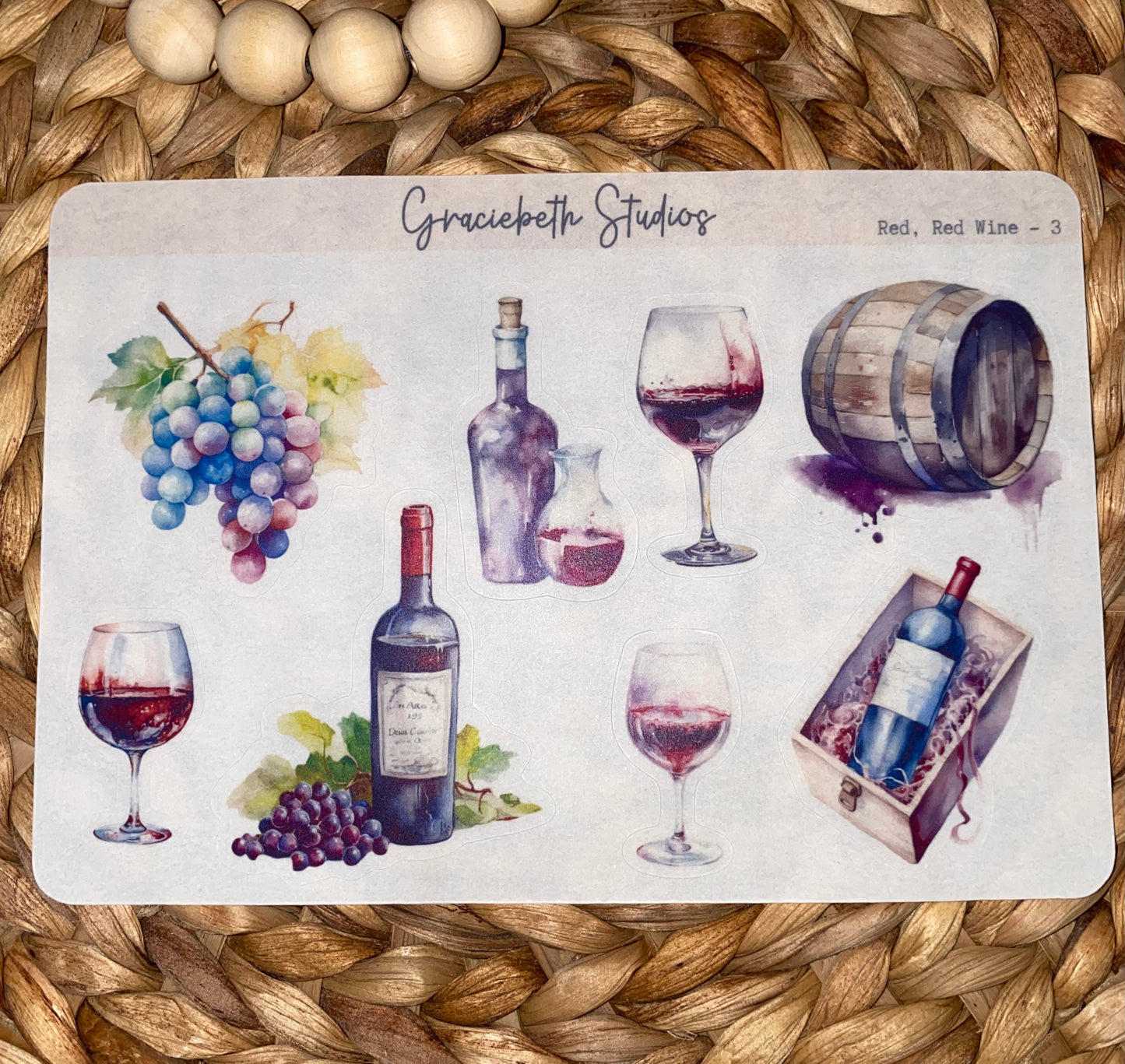 Red, Red Wine Deco Stickers