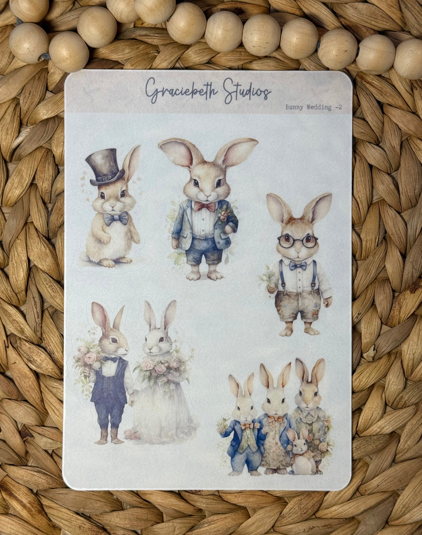Bunny Wedding Deco Stickers