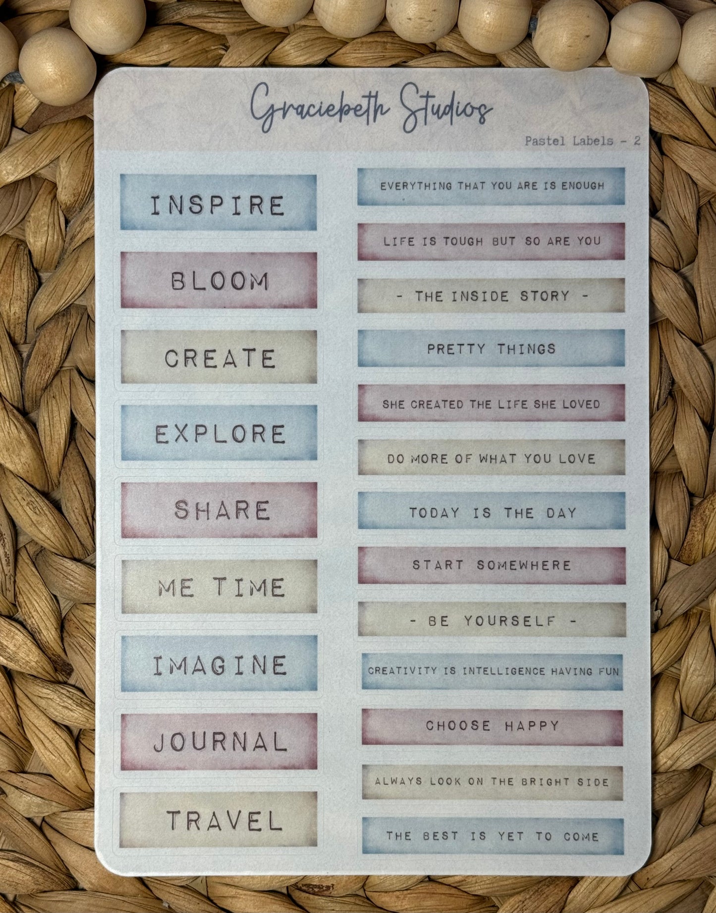 Pastel Labels Deco Stickers
