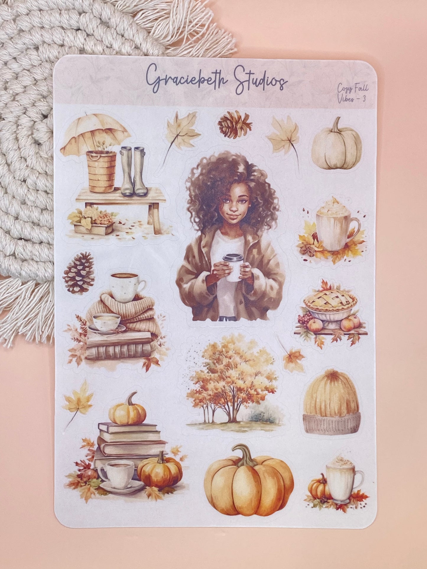 Cozy Fall Vibes Deco Stickers
