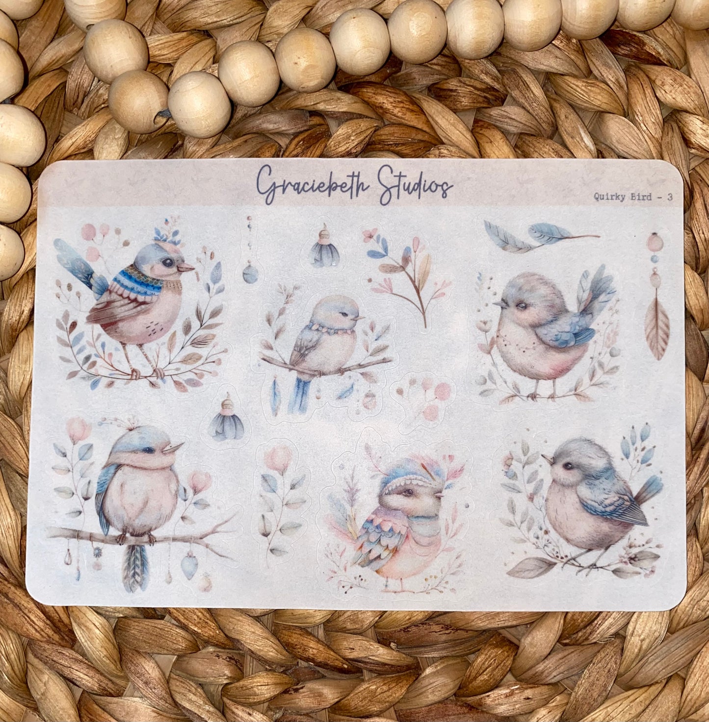 Quirky Bird Deco Stickers