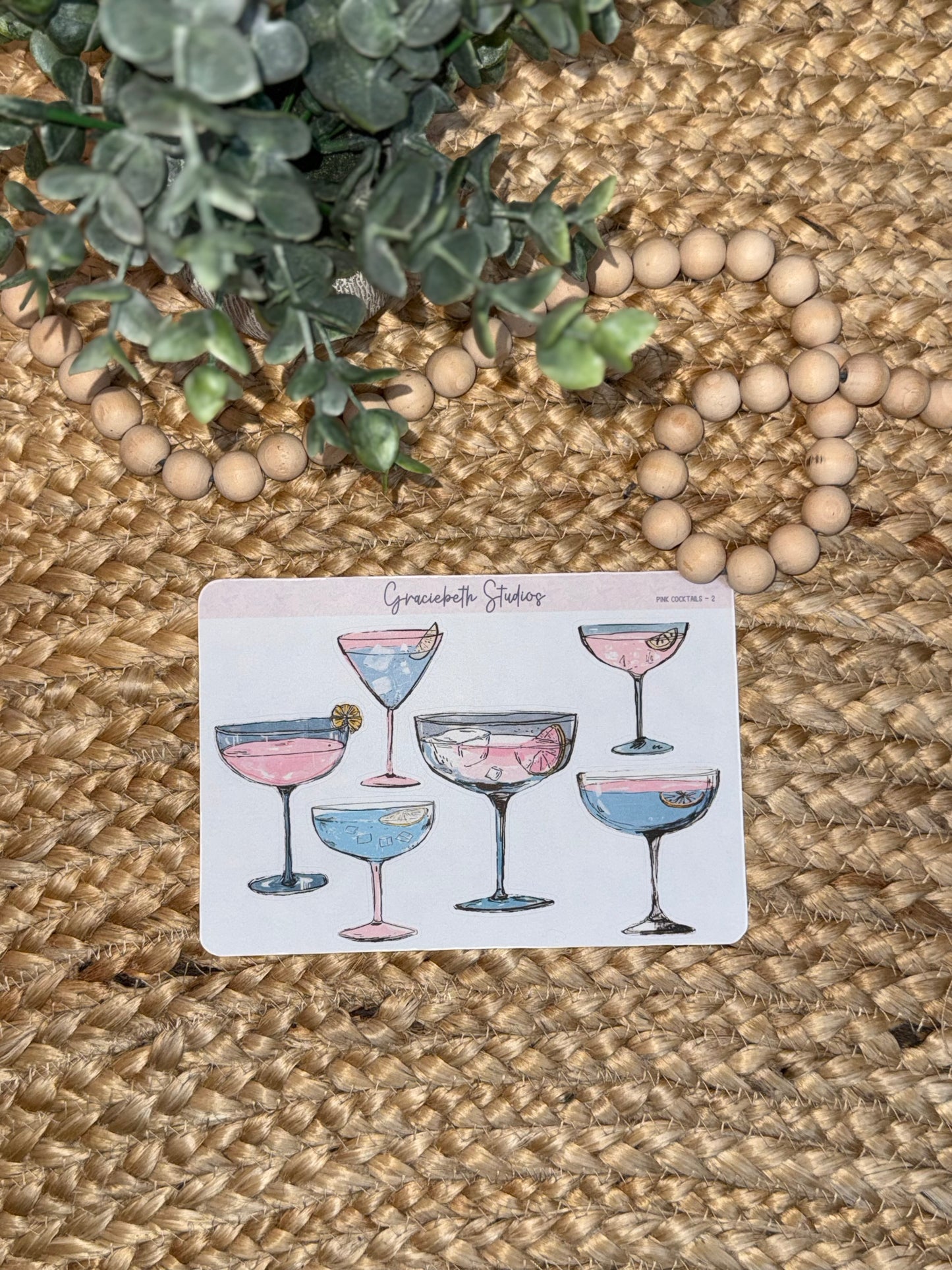 Pink Cocktails - Deco Stickers
