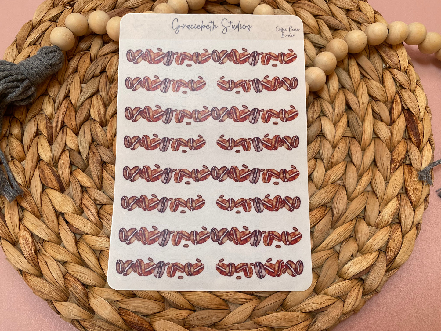 Coffee Bean Borders Deco Stickers