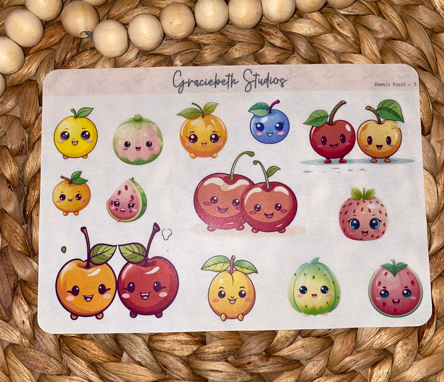Kawaii Fruit Deco Stickers