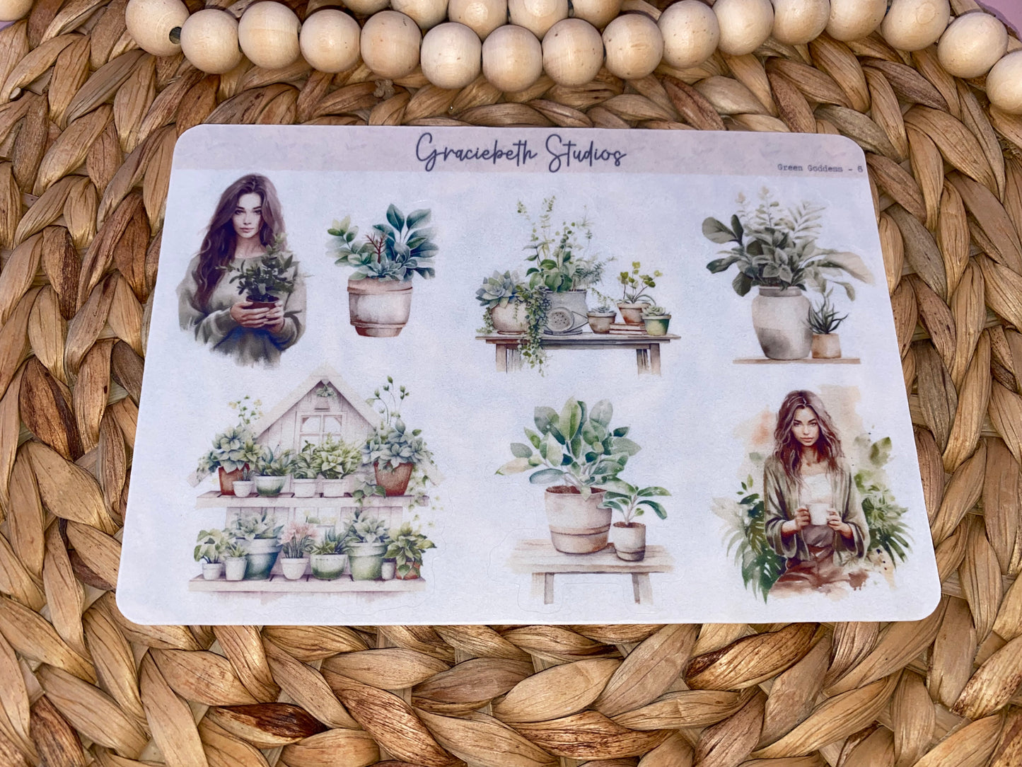 Green Goddess Deco Stickers