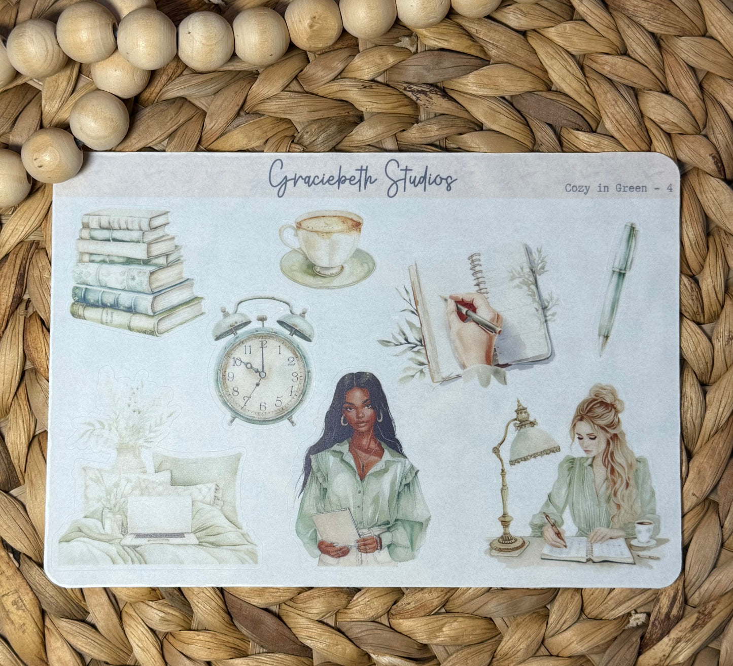 Cozy in Green Deco Stickers