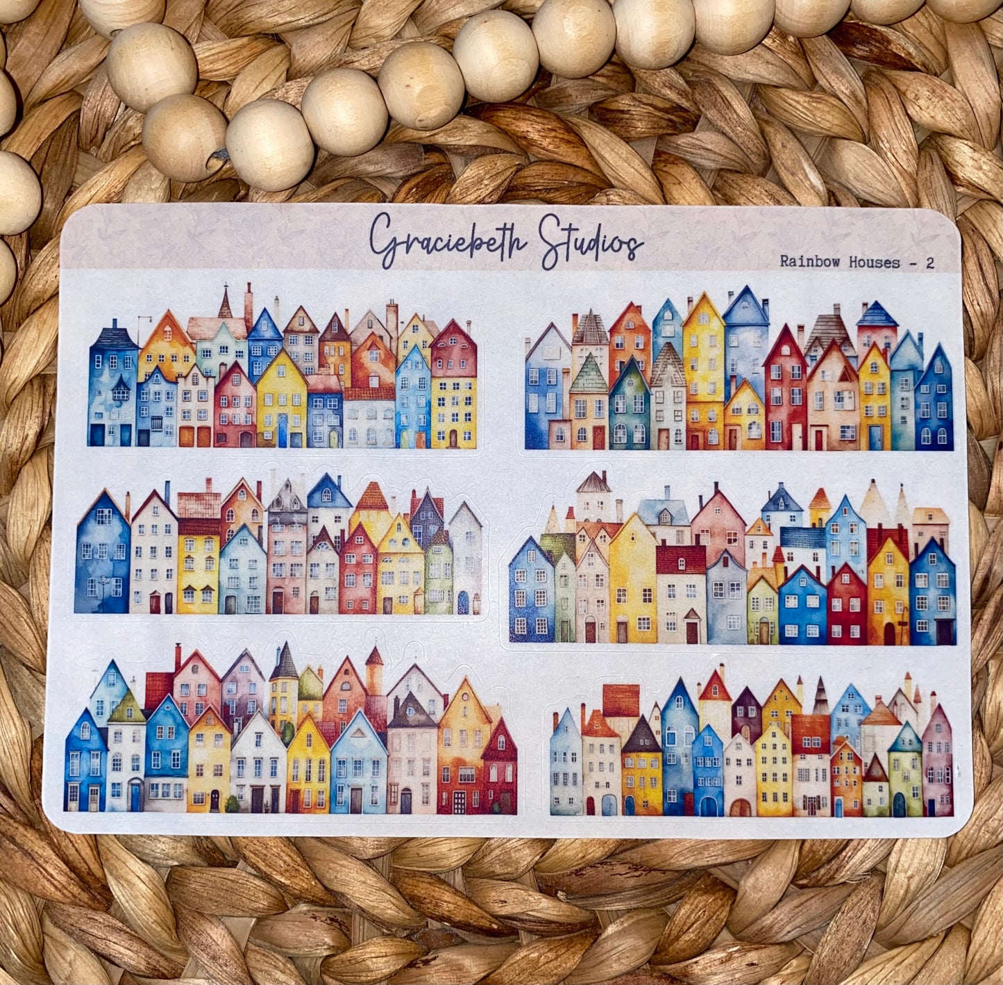 Rainbow Houses Deco Stickers