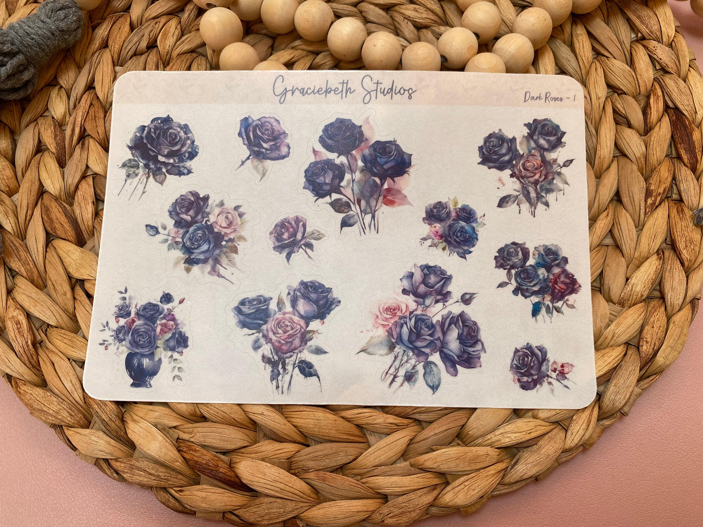 Dark Roses Deco Stickers
