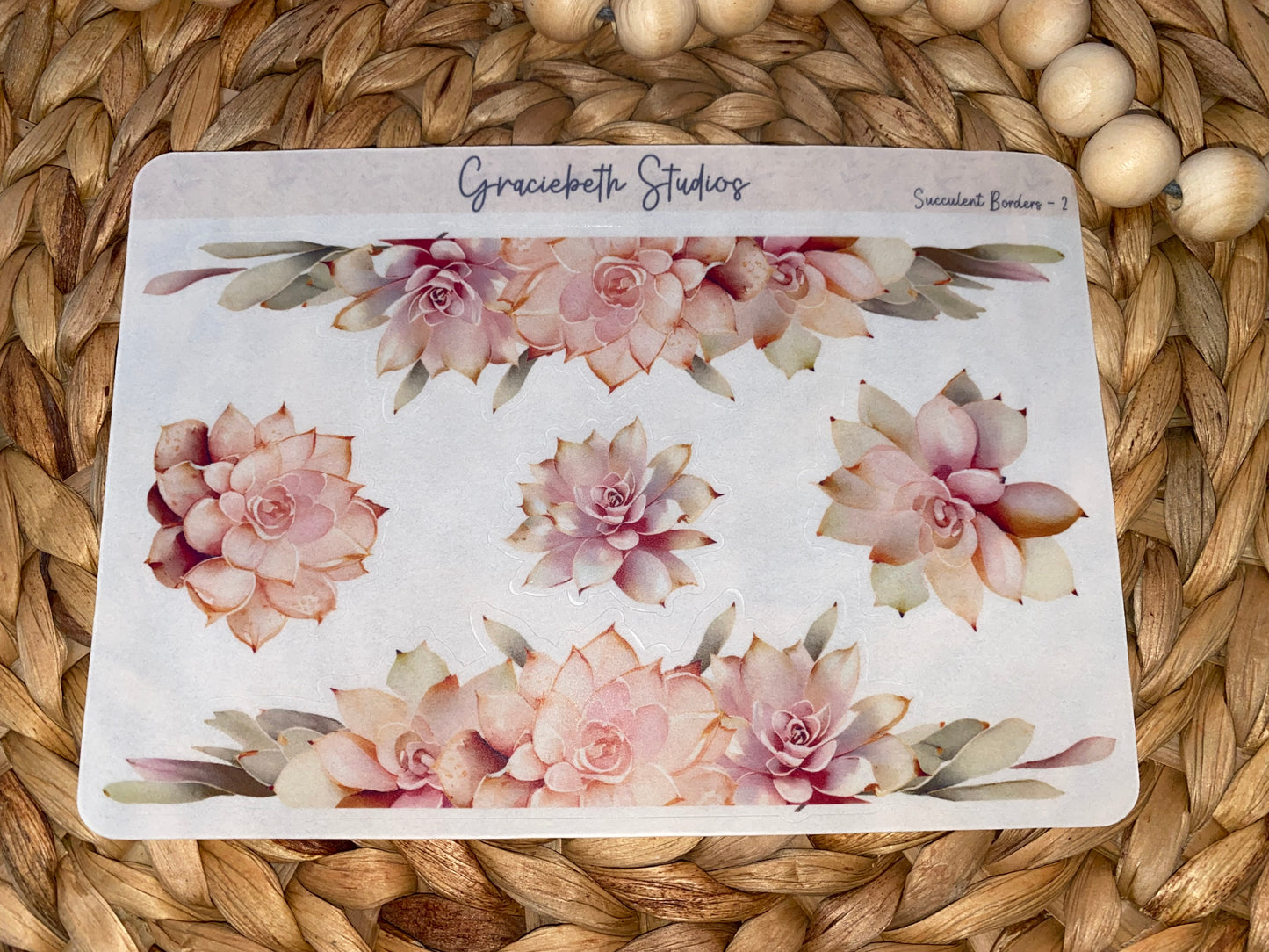 Succulent Borders Deco Stickers