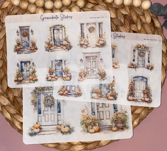 Welcome Home Fall Deco Stickers