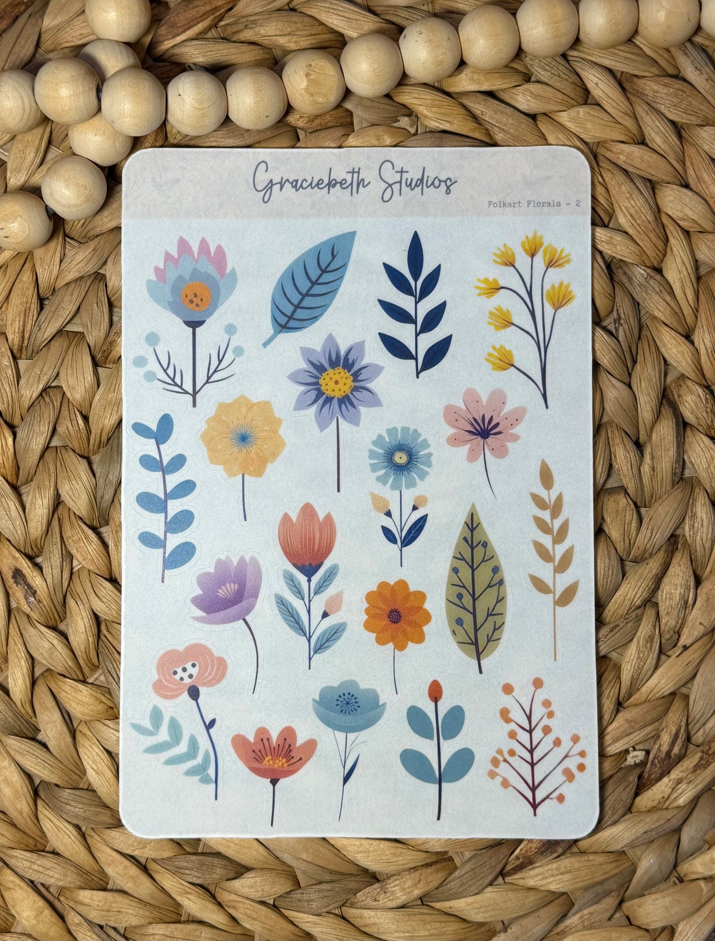 Folkart Florals Deco Stickers