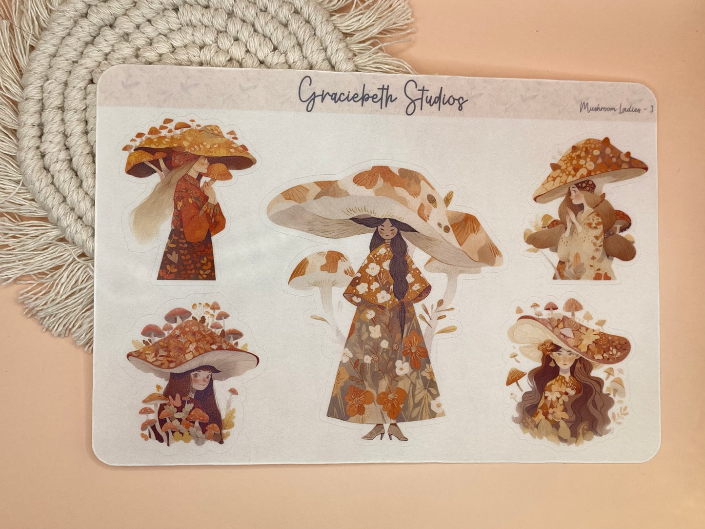 Mushroom Ladies Deco Stickers