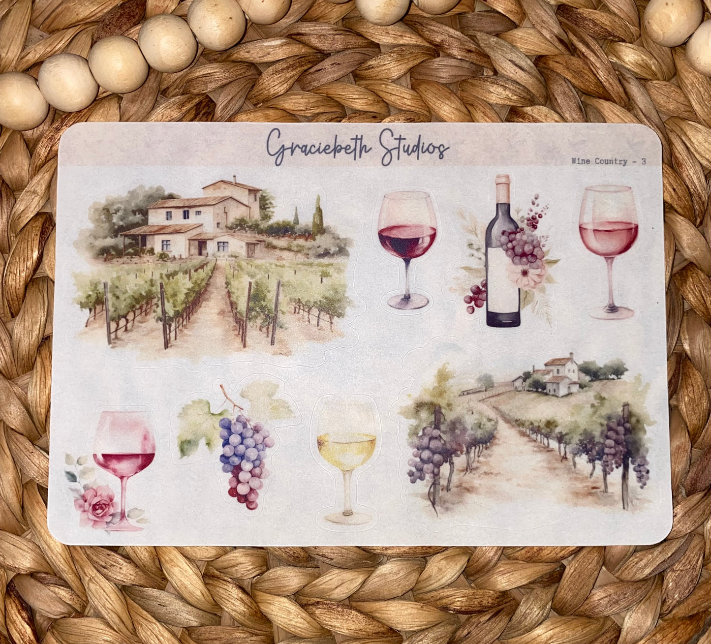 Wine Country Deco Stickers