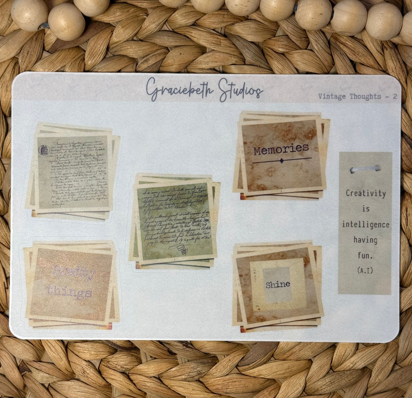 Vintage Thoughts Deco Stickers