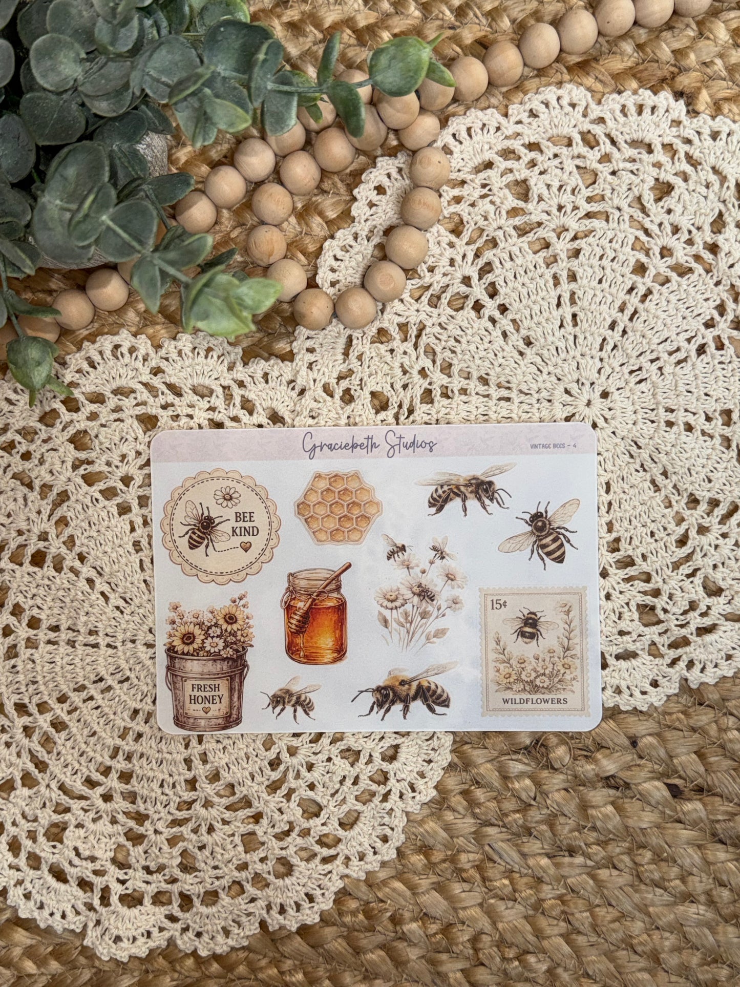 Vintage Bees - Deco Stickers