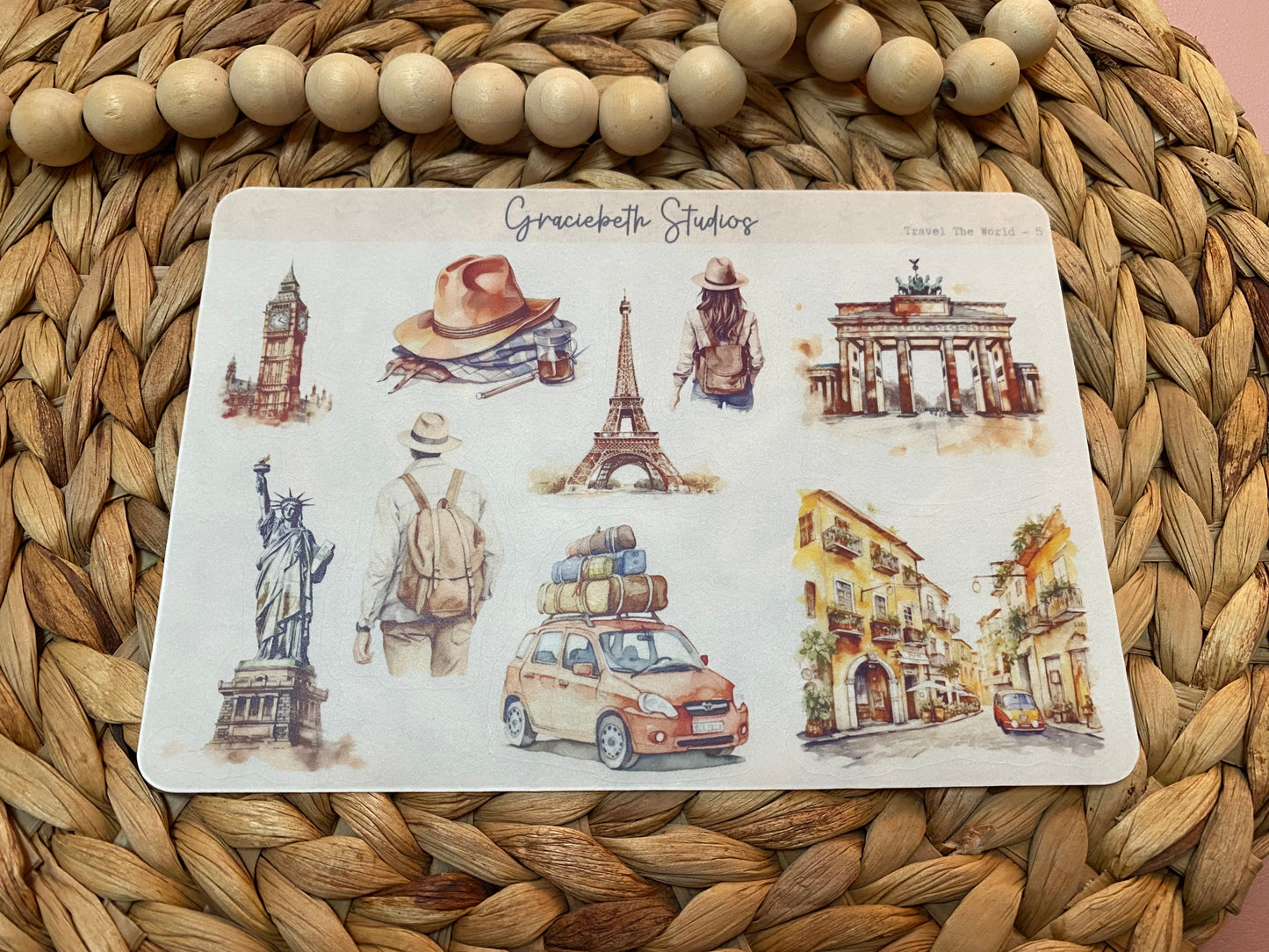 Travel The World Deco Stickers
