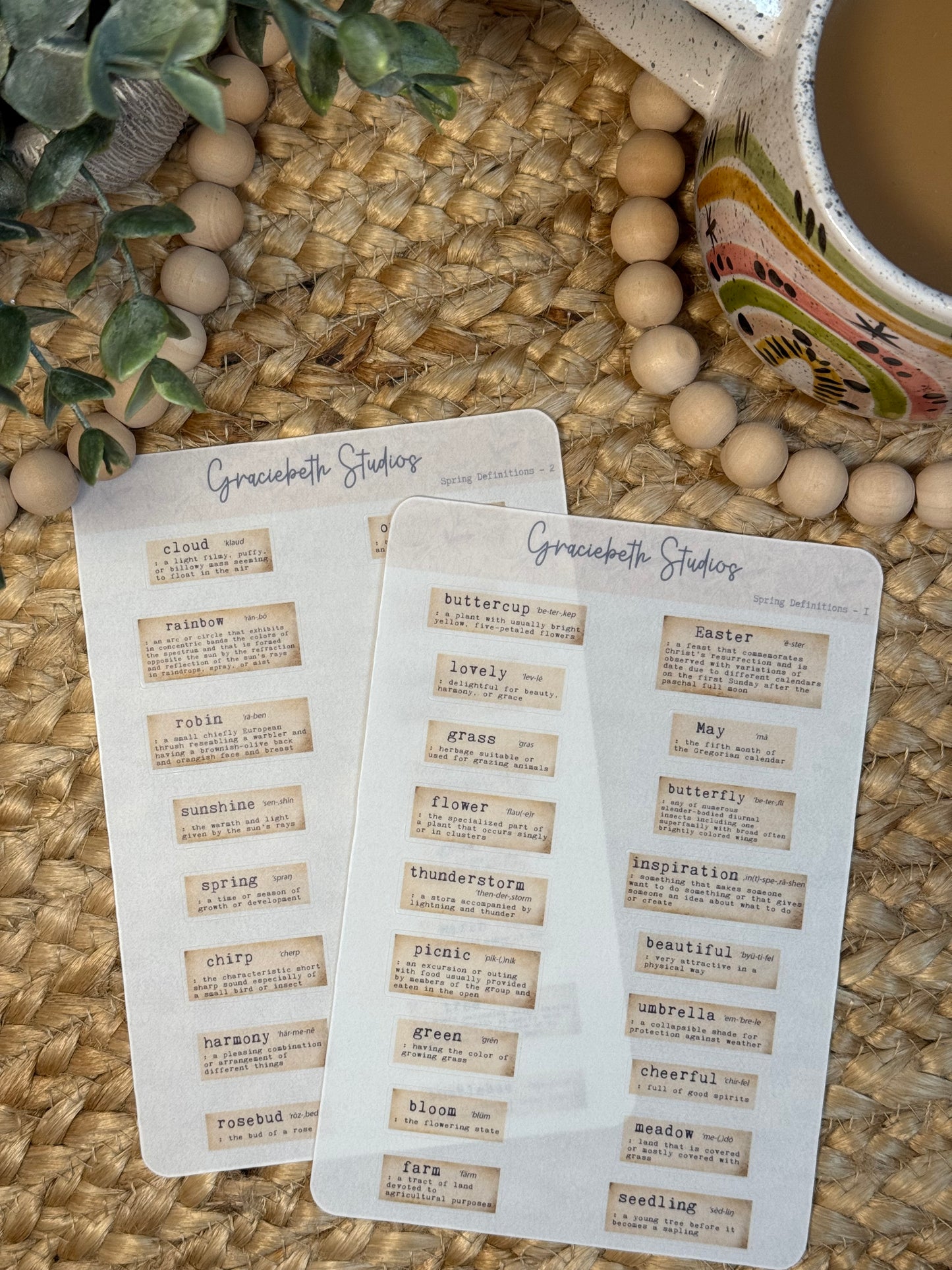 Spring Definition Stickers