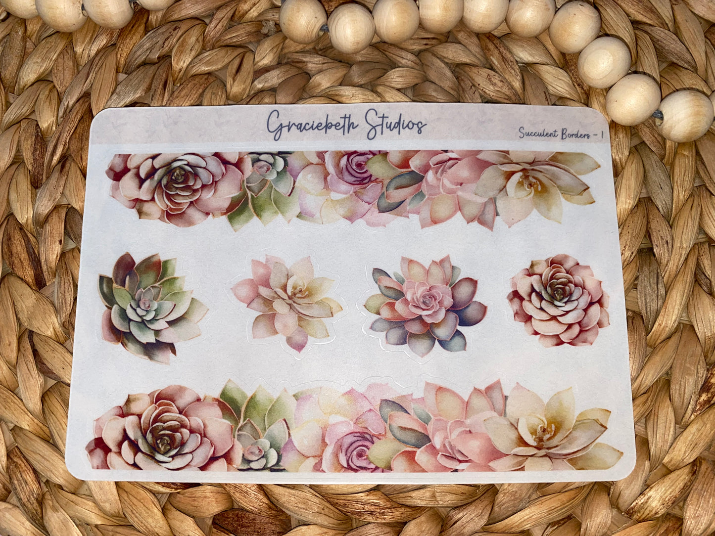 Succulent Borders Deco Stickers