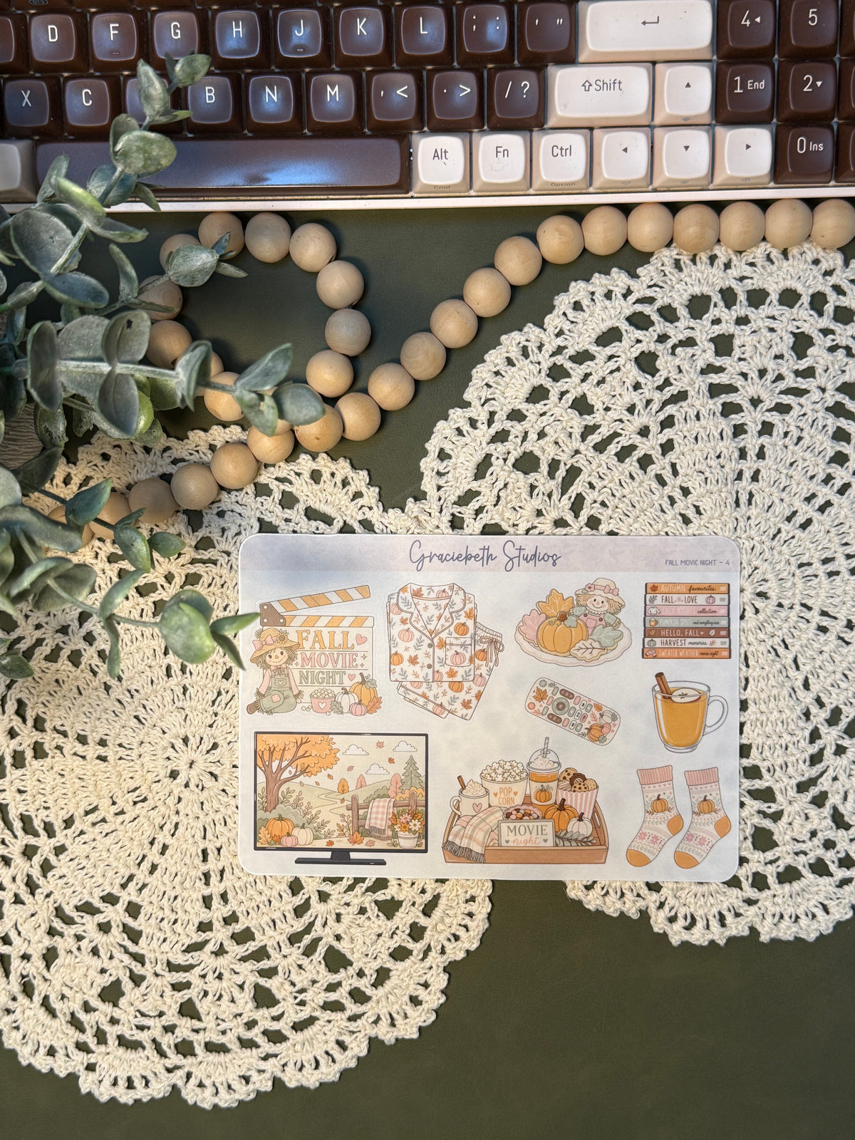Fall Movie Night - Deco Stickers