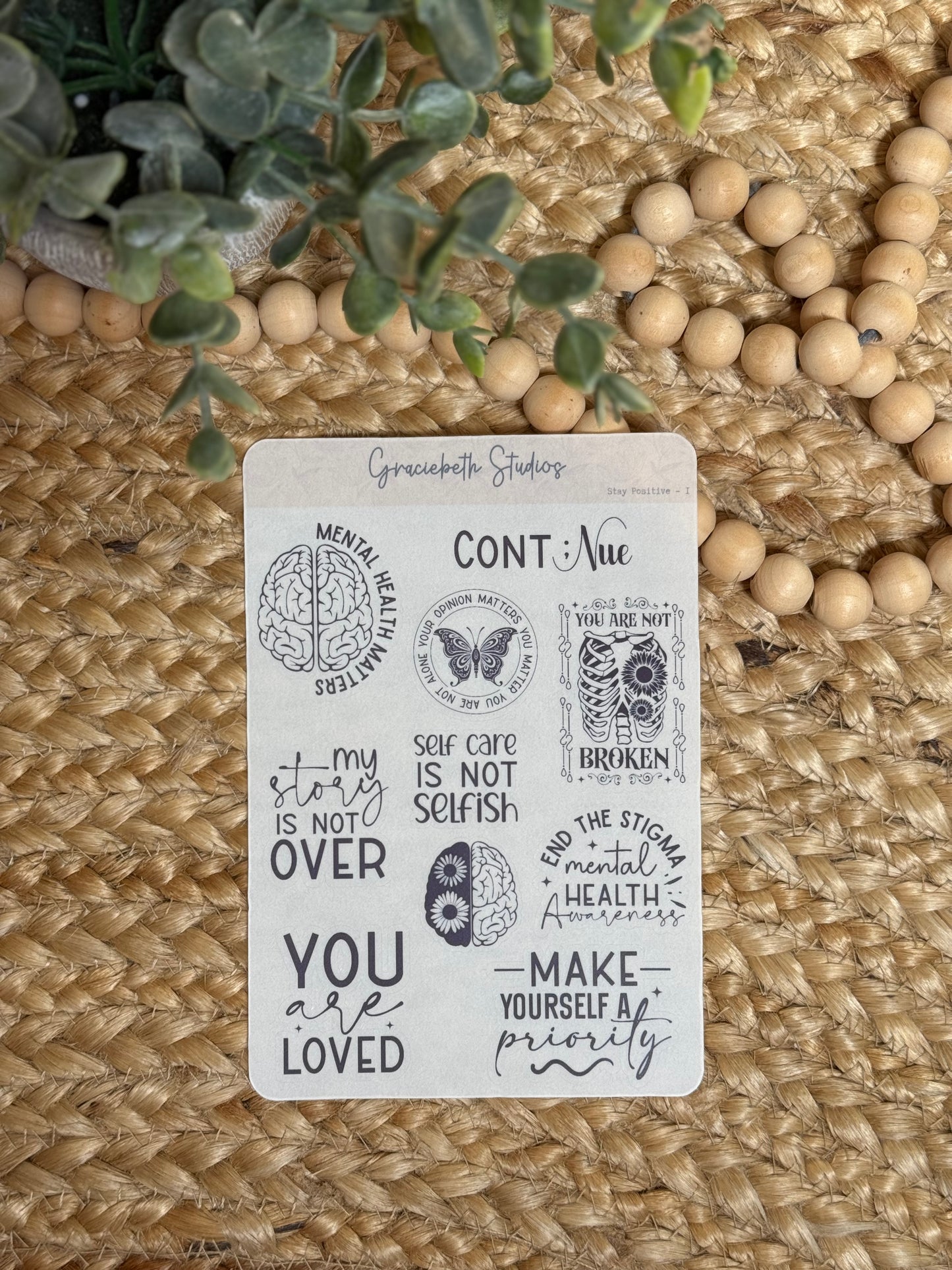 Stay Positive - Deco Stickers