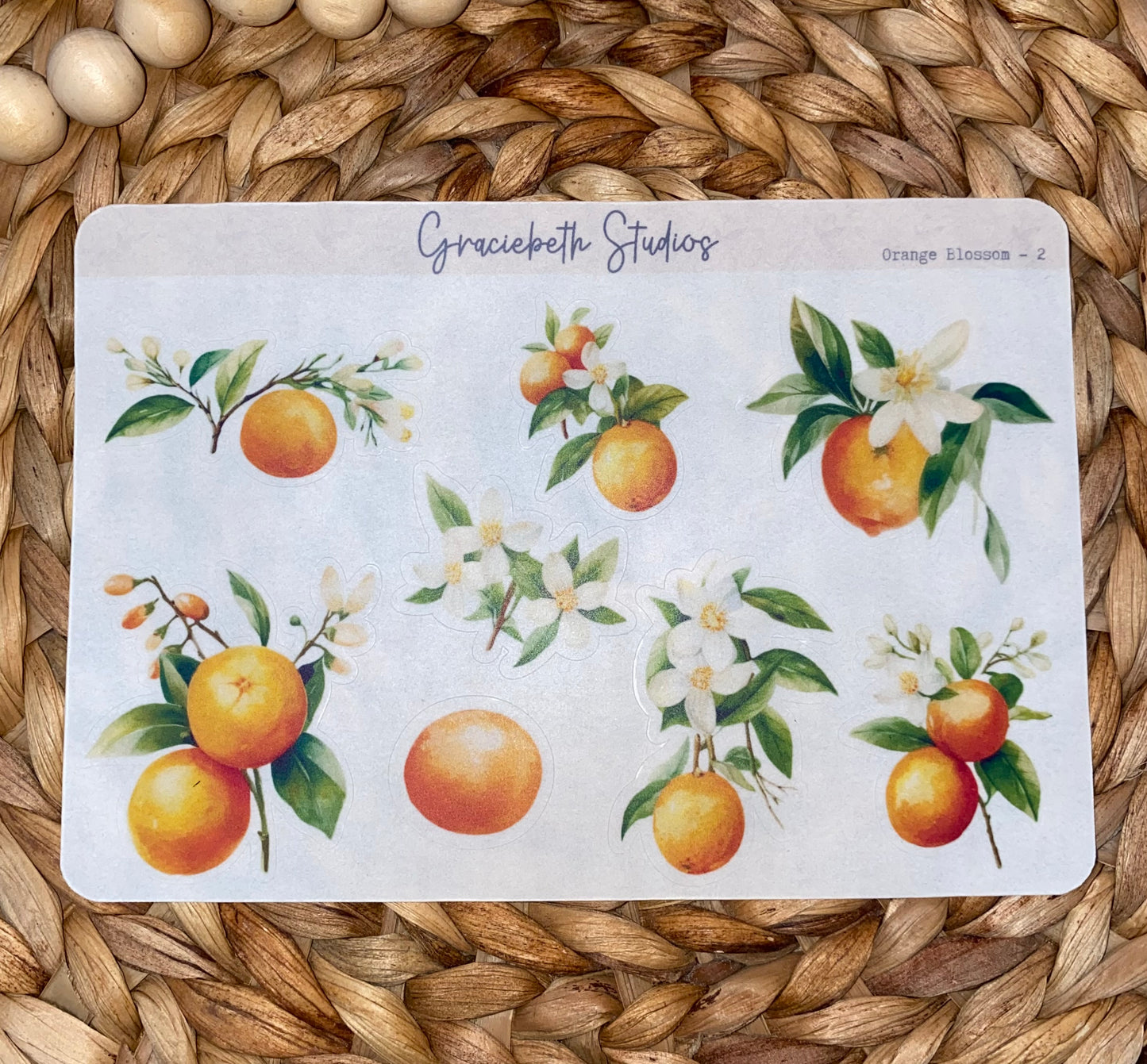 Orange Blossom Deco Stickers