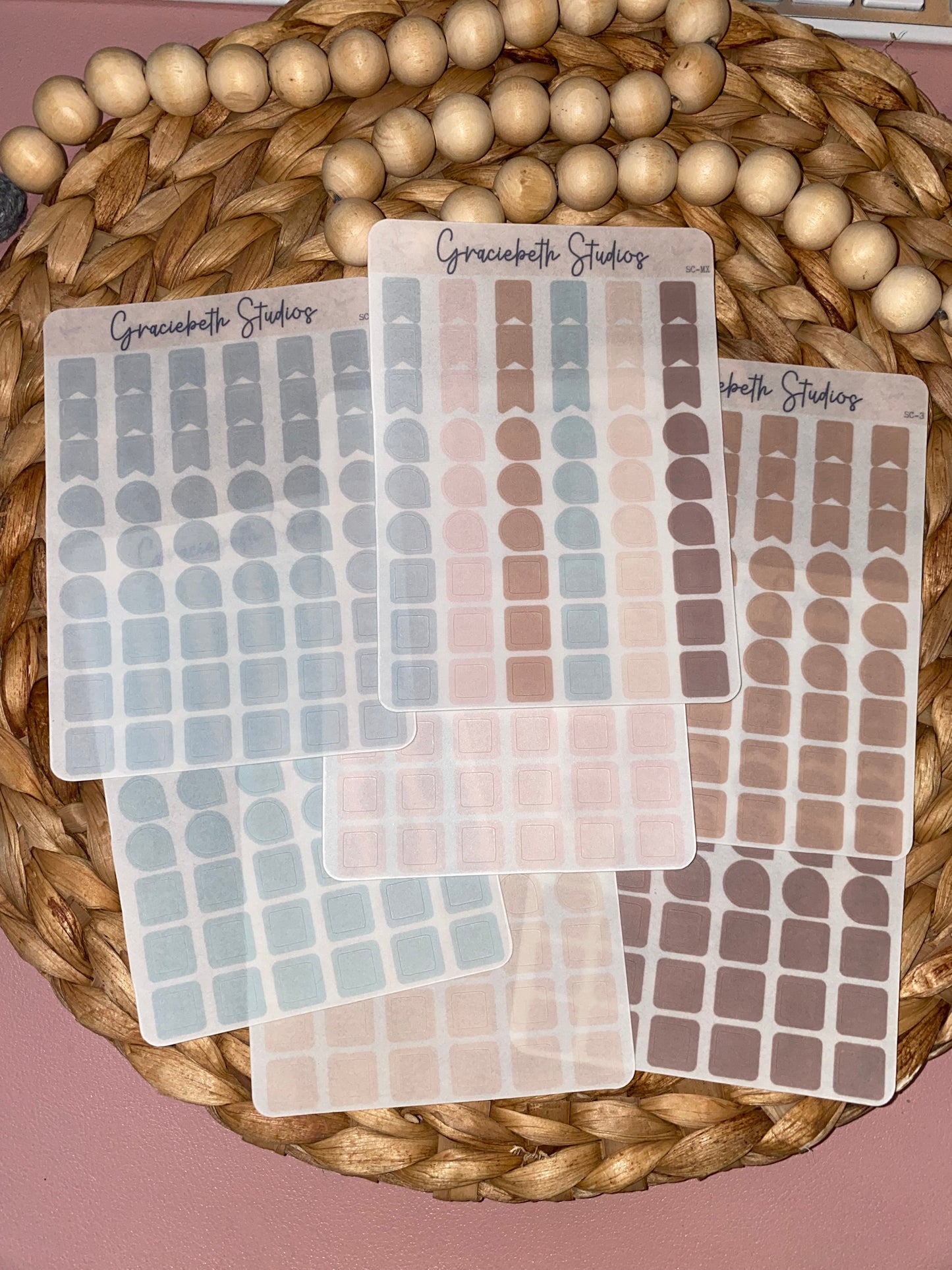 Smiley Coffee Colors - Functional Flags, Drops and Squares Mix