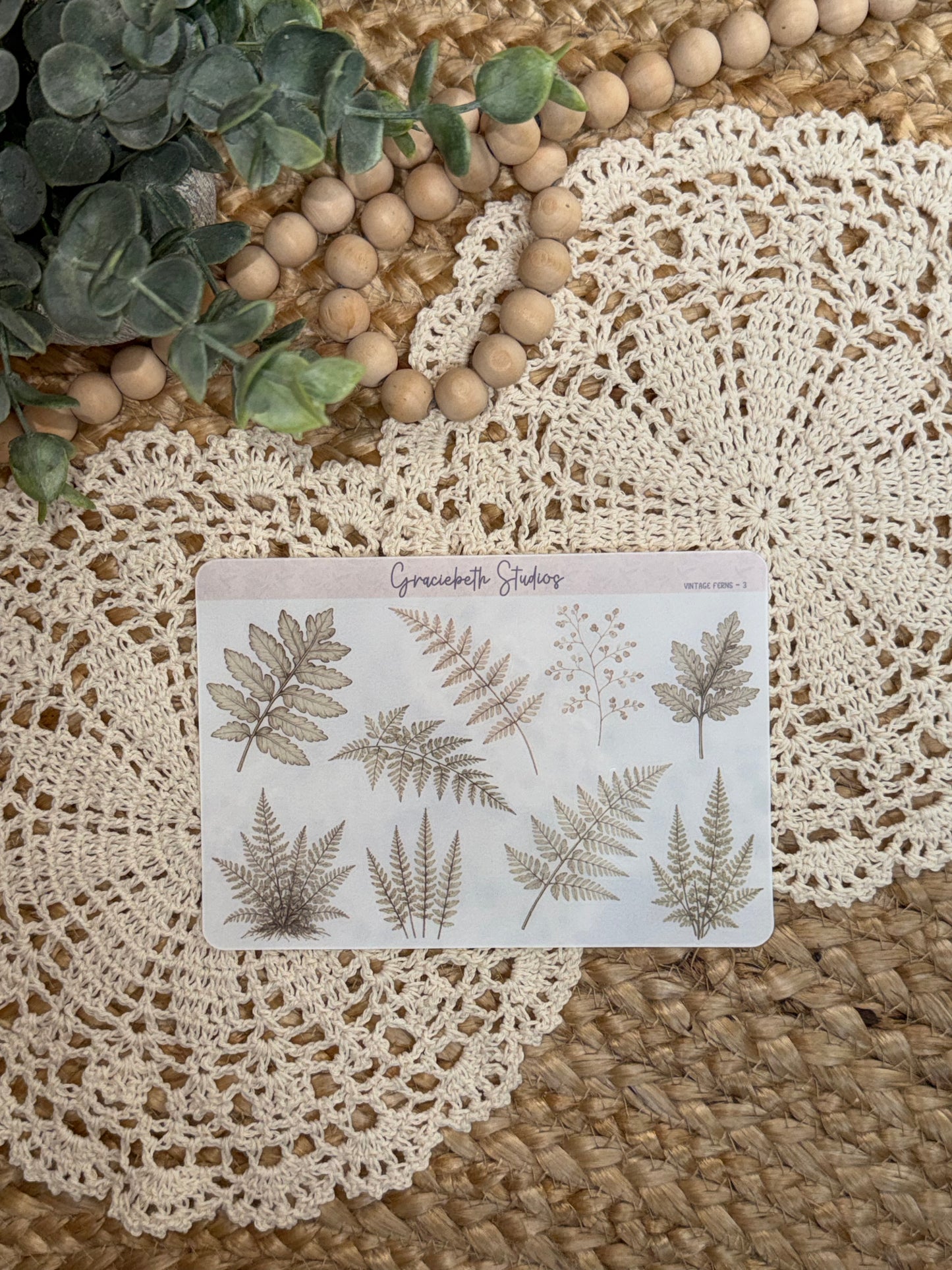 Vintage Ferns - Deco Stickers