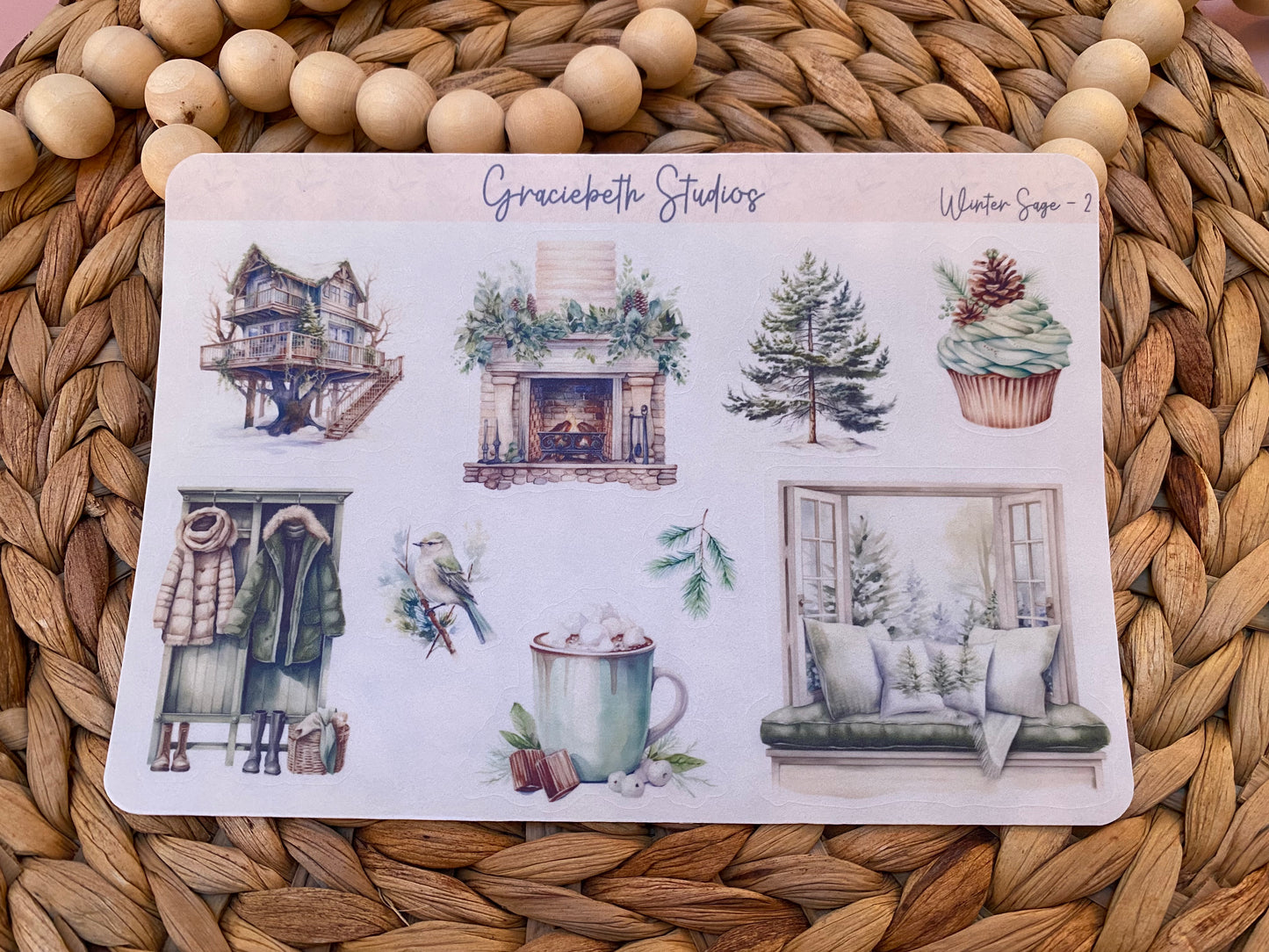 Winter Sage Deco Stickers