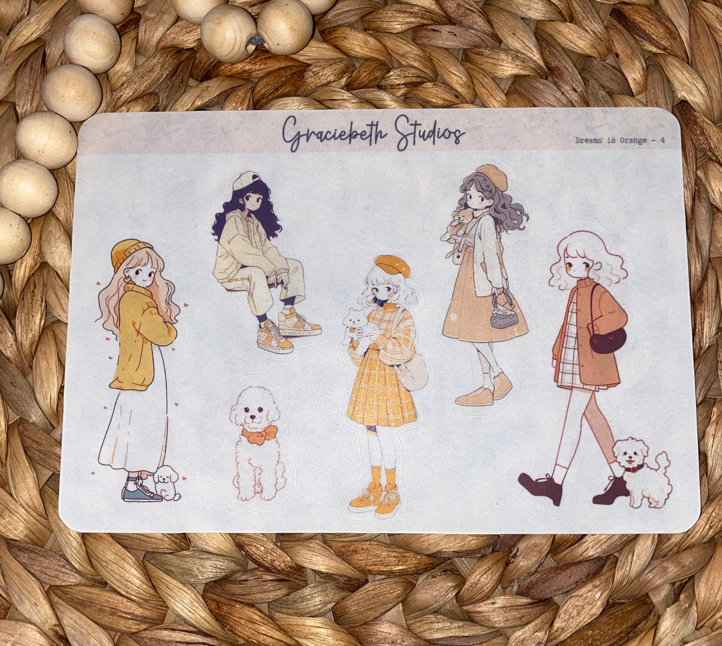 Dreams in Orange Deco Stickers