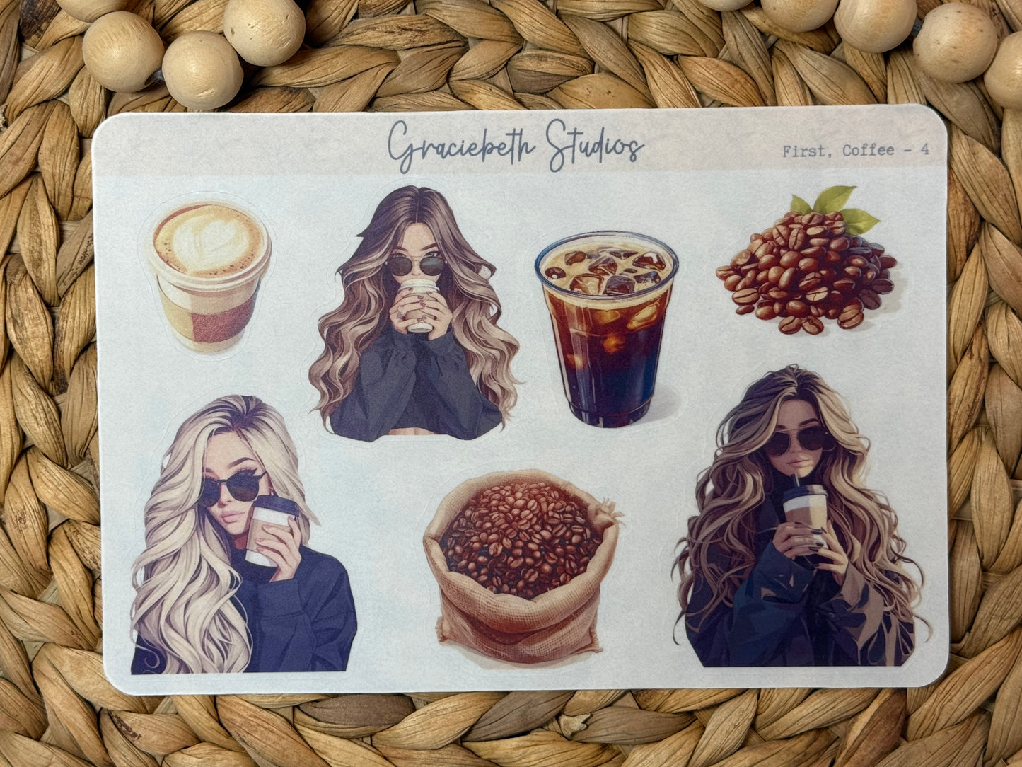 First, Coffee Deco Stickers