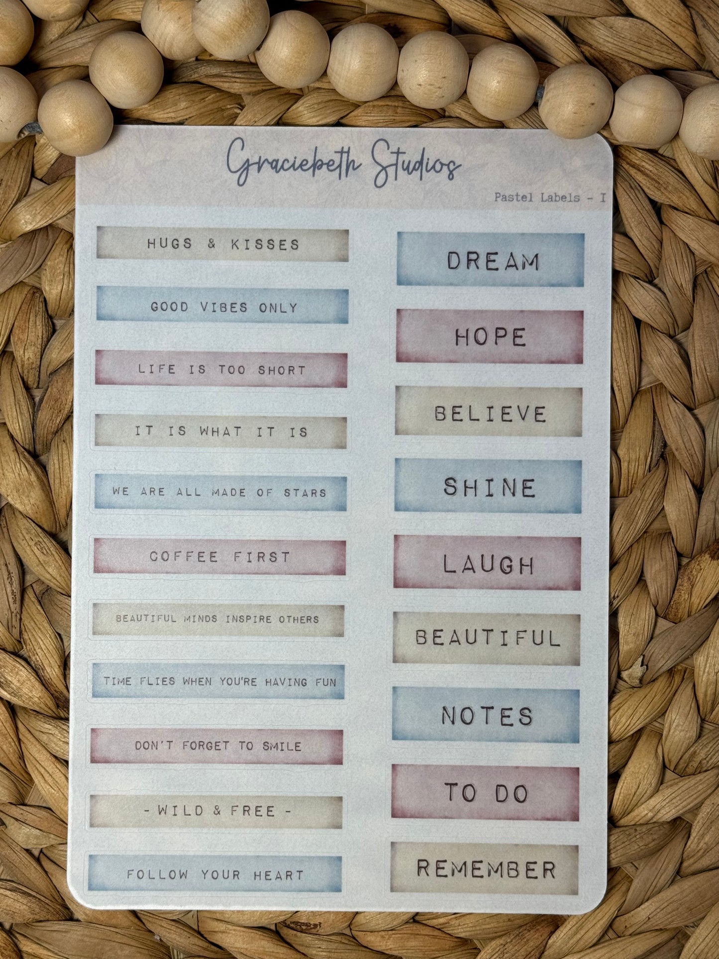 Pastel Labels Deco Stickers