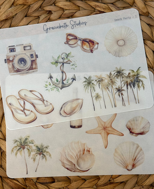 Beach Party Deco Stickers