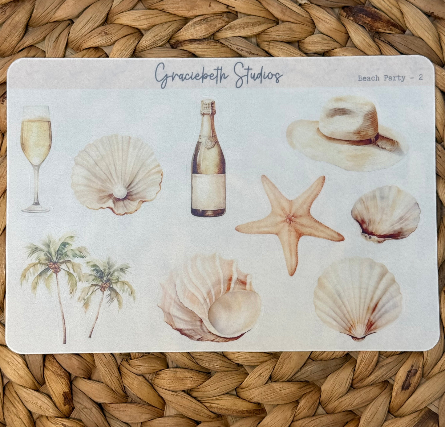 Beach Party Deco Stickers