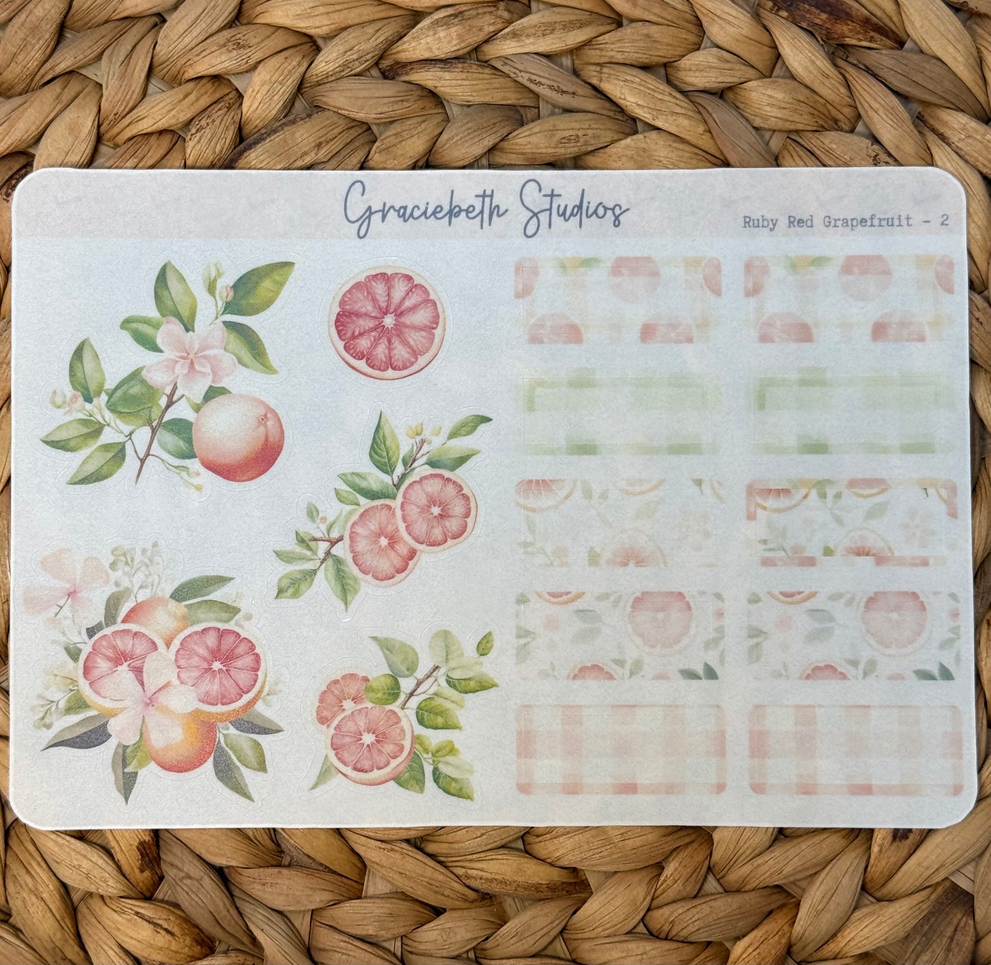 Ruby Red Grapefruit Deco Stickers