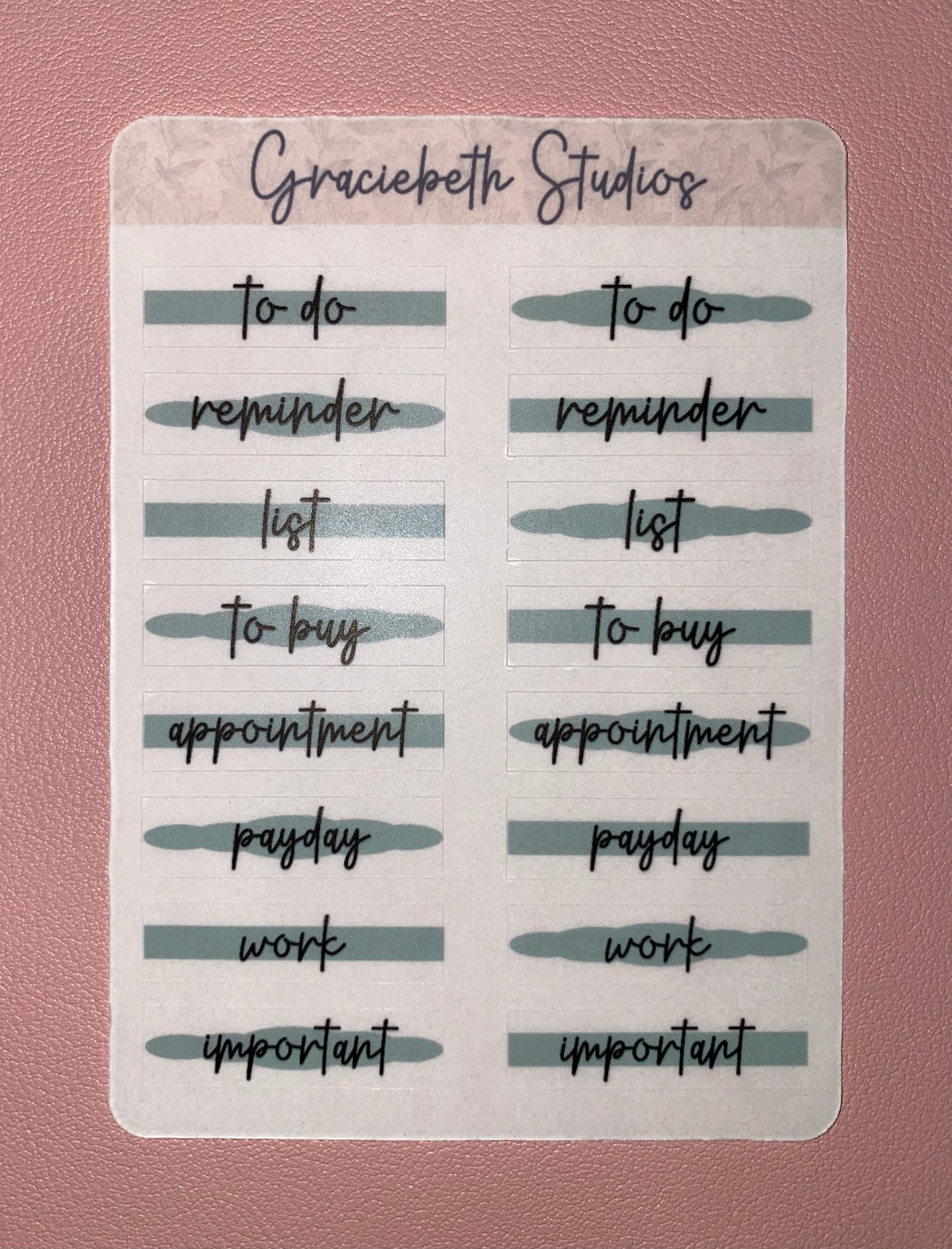 Functional Word Planning Stickers