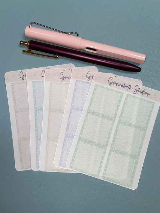 Floral Full Boxes - Hobonichi Cousin Weekly