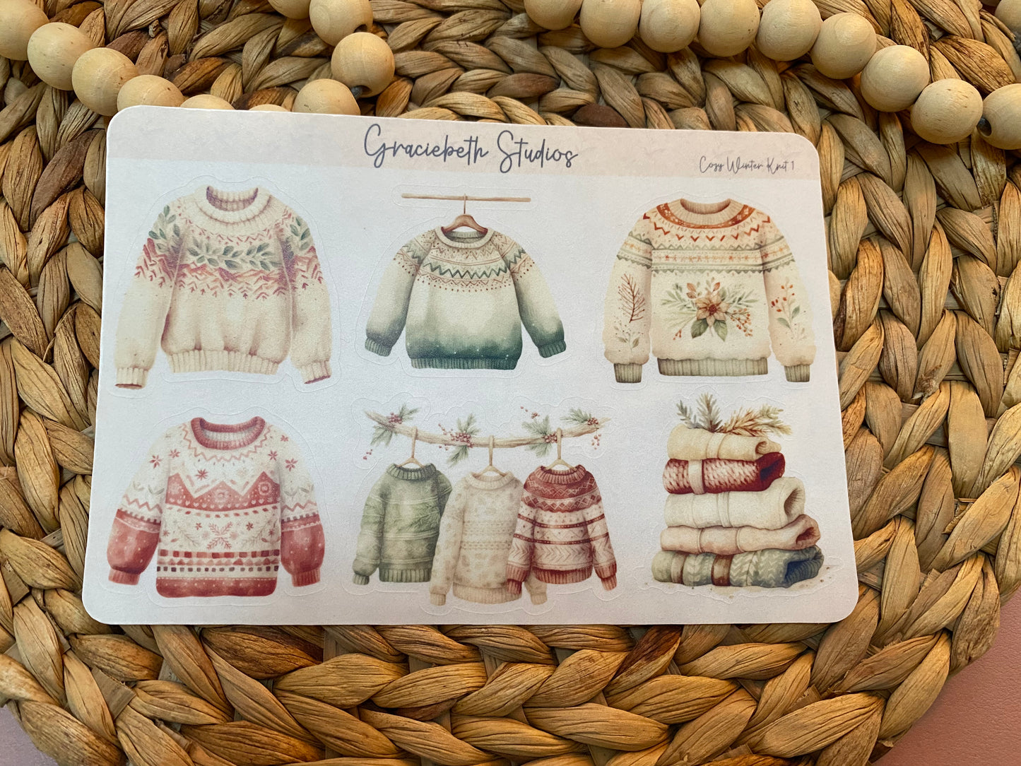 Cozy Winter Knit Deco Stickers