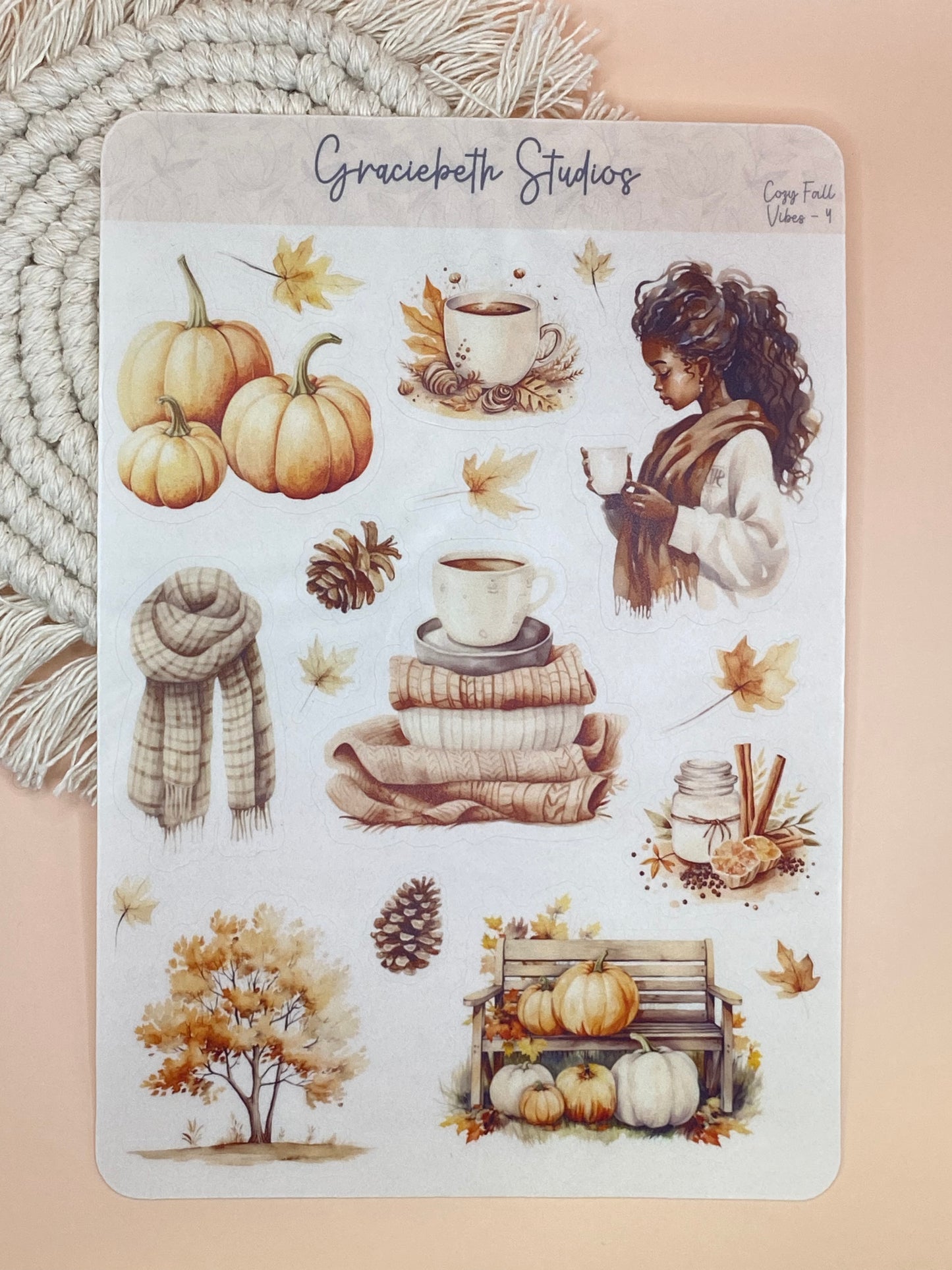 Cozy Fall Vibes Deco Stickers