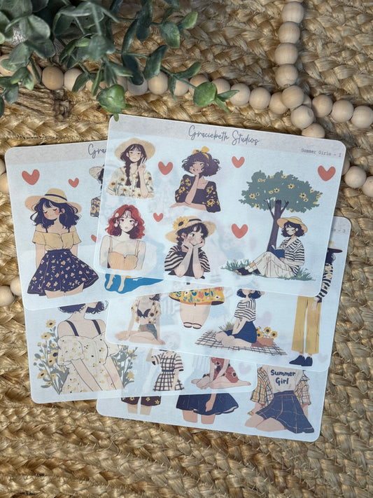 Summer Girls Deco Stickers