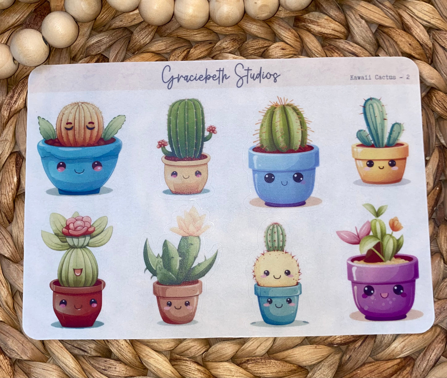 Kawaii Cactus Deco Stickers