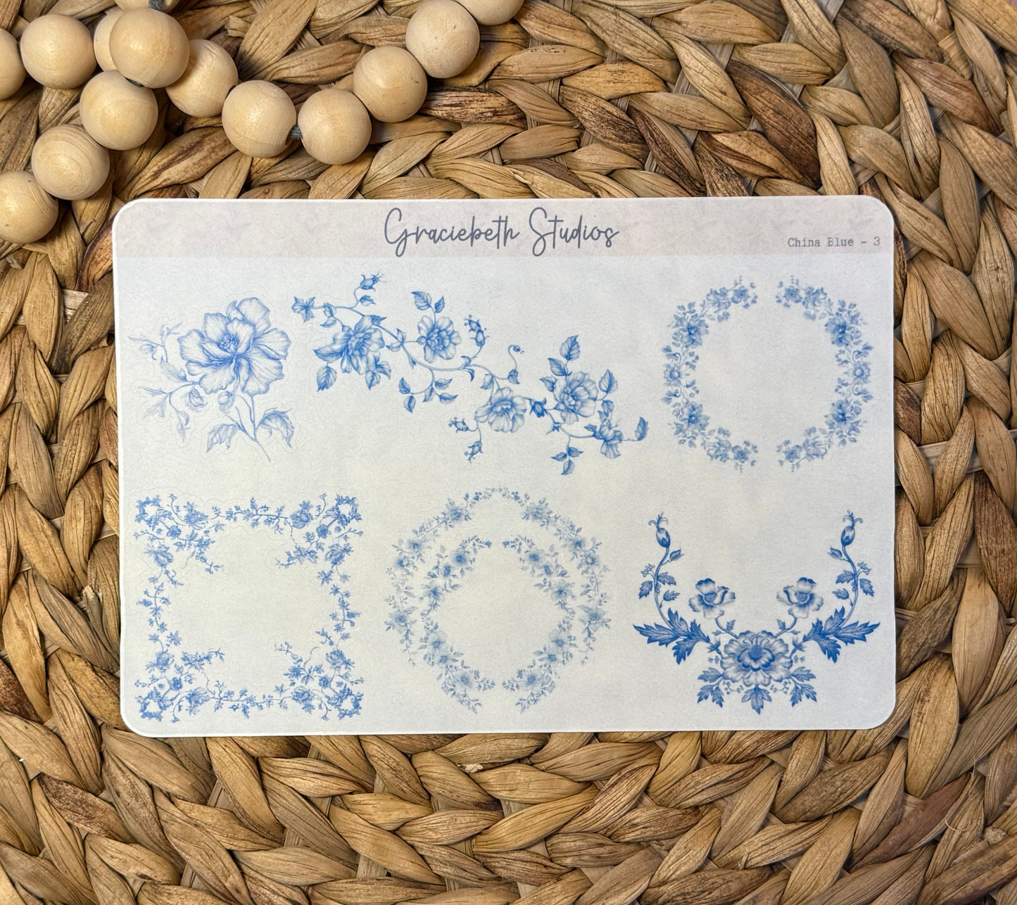 China Blue Deco Stickers