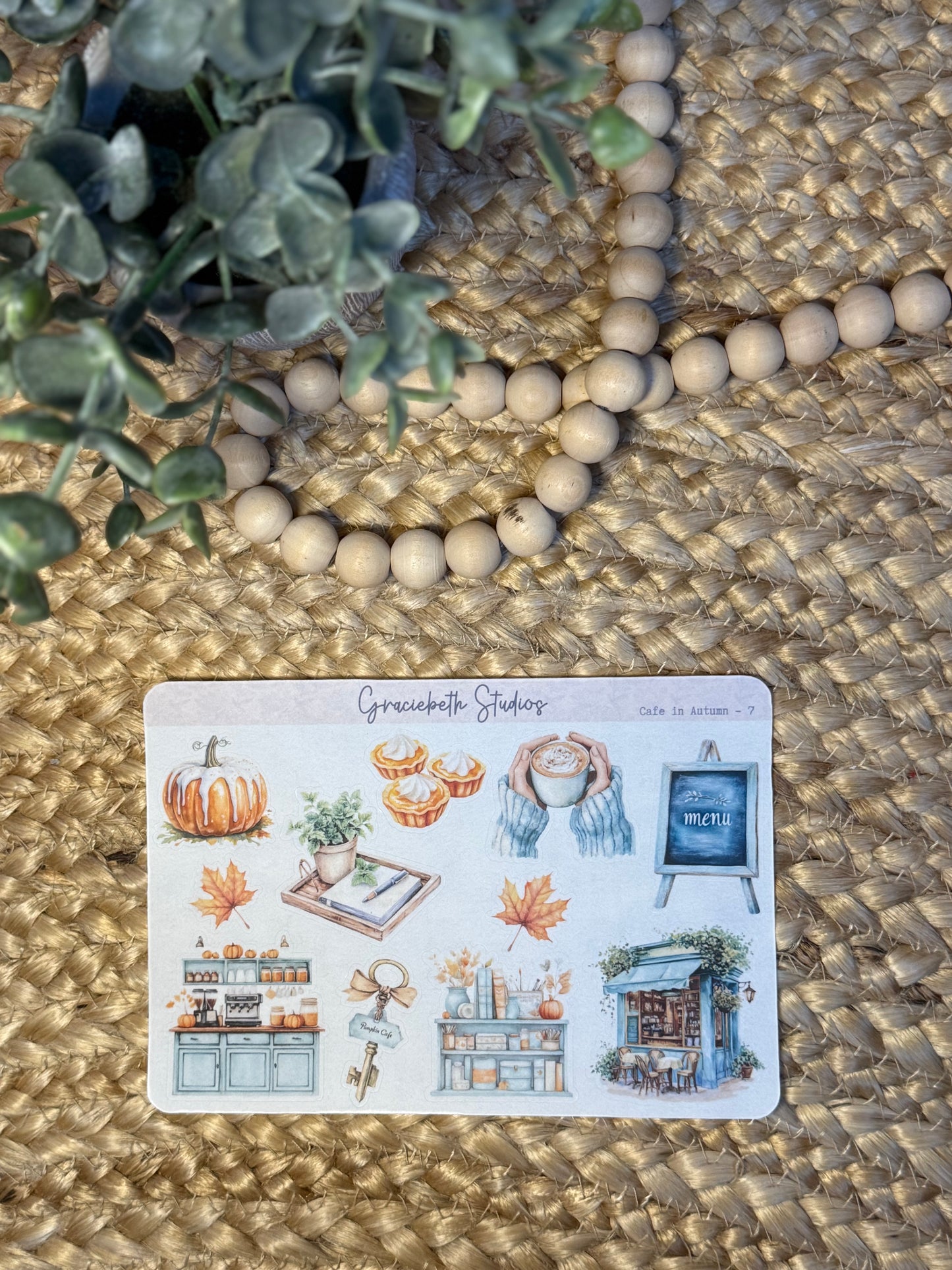 Cafe in Autumn -  Deco Stickers