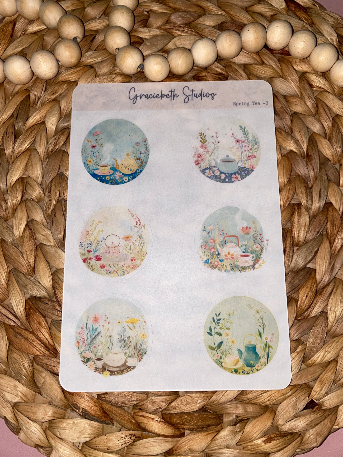 Spring Tea Deco Stickers