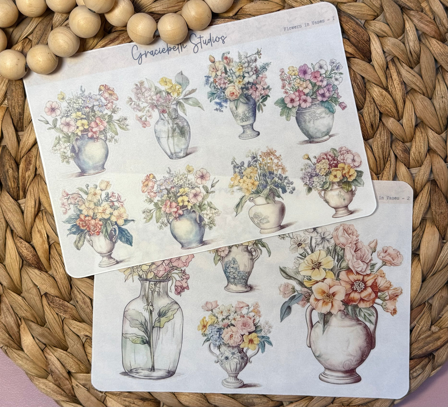 Flowers in Vases Deco Stickers