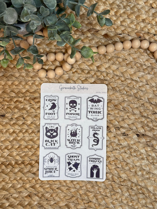 Spooky Labels - Deco Stickers