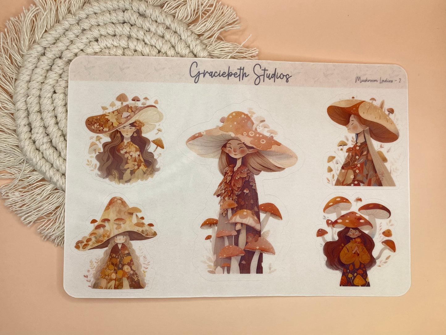 Mushroom Ladies Deco Stickers